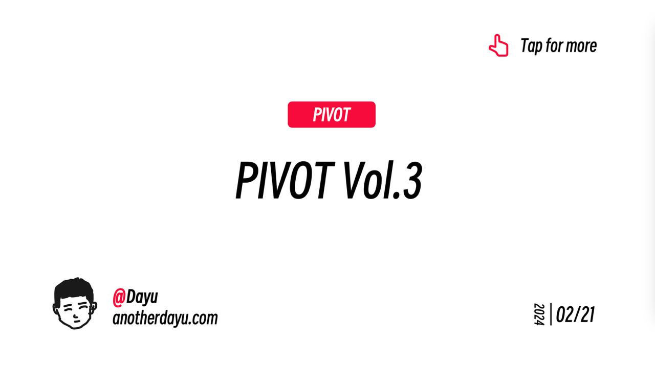 PIVOT Vol.3 愚蠢在科学研究中的重要性